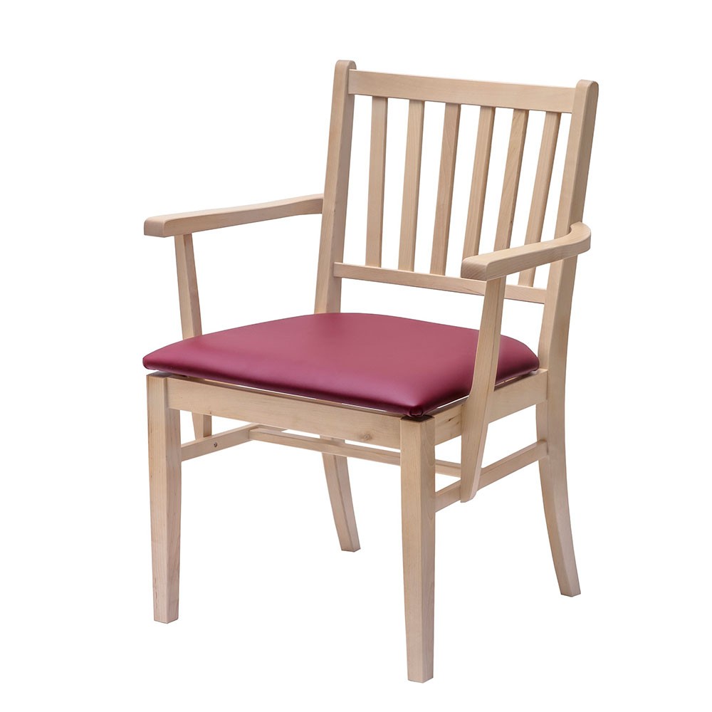 Ester XXL spisebordsstol - lakeret birk - kunstlæder