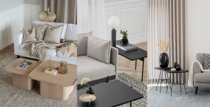 5 tips til at indrette den lille stue med sidebord og sofabord